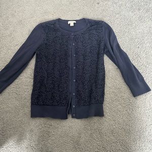 Blue lace sweater